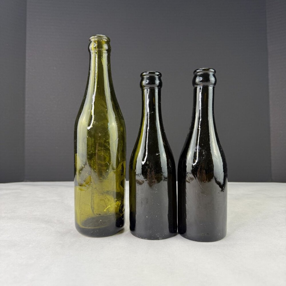 Vintage E & J Burke Olive Green Bottles Lot Of 3 - Picture 4 of 12